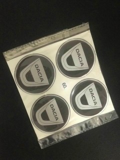 ALLOY WHEEL TRIM CENTRE CAP DECAL LOGO - DACIA, 60mm