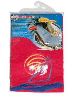 California Drive, beach towel seat cover, red
