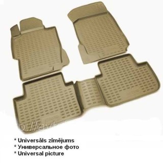 Rubber floor mats set for Lexus ES350 (10/2010-), with edges