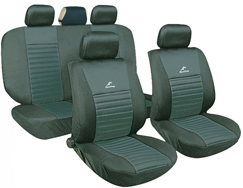 Poliester car seat cover set with zippers 