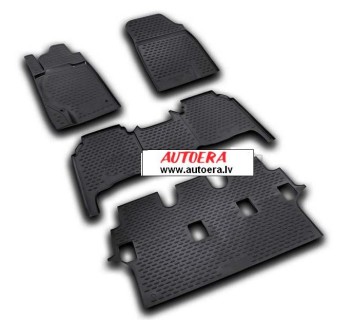 3D Rubber floor mats set Toyota Land Cruiser 200 (2008-2012)
