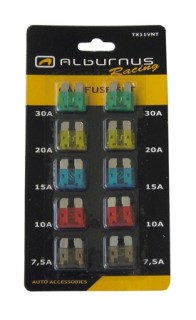 Fuse set 10pcs.(size -midi ). Type ATS