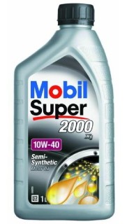 Semy-syntethic  motor oil Mobil Super 2000 10w40,  1L