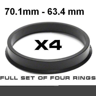 Wheel hub centring ring ⌀70.1mm ->⌀63.4mm