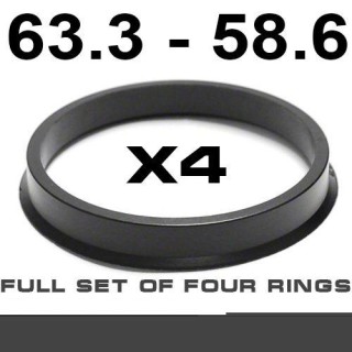 Wheel hub centring ring 63.3mm ->58.6mm