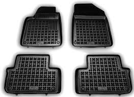 Rubber floor mat  set Peugeot 407 (2004-2010) with edges