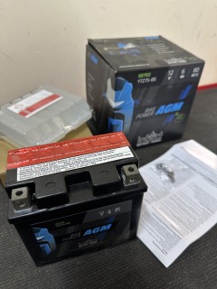 Moto battery - Intact AGM (with acid) 6A, 12V ; 80A (EN);  (-/+)