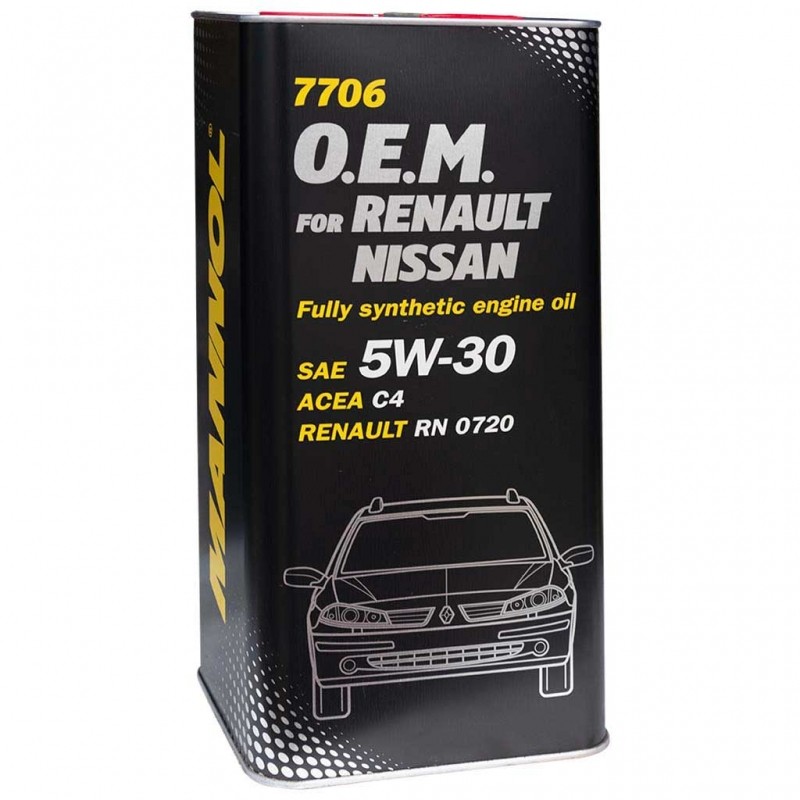 Syntetic oil - Mannol  NISSAN, RENAULT SAE 5W-30, 5L  