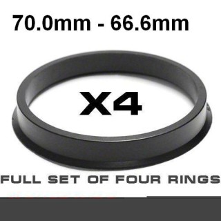 Wheel hub centring ring 70.0mm ->66.6mm