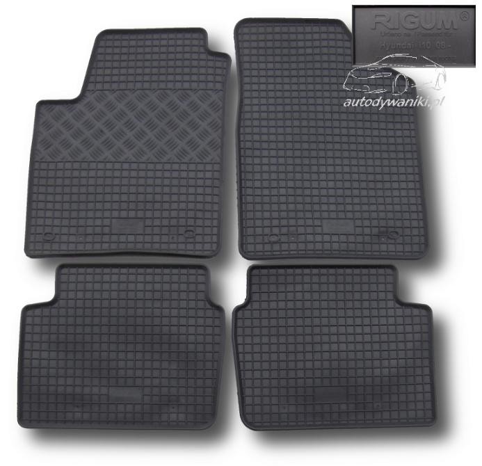Rubber floor mats set Hyundai i10 (2008-) 