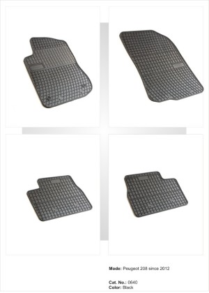 Rubber floor mats set Peugeot 20008 (2014-2021)