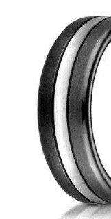 Black rubber stripe with chrome, 39mmx5m 
