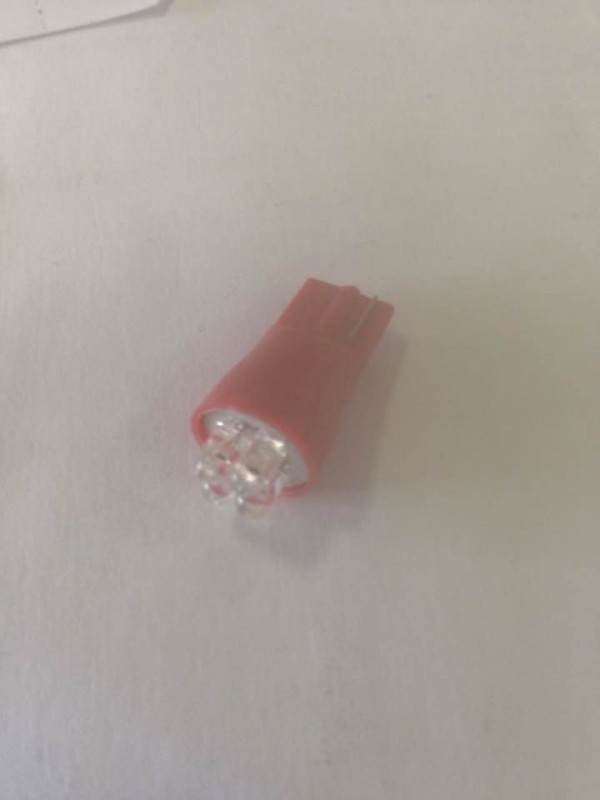 Лампочка 1xLED красная 12V, 5W