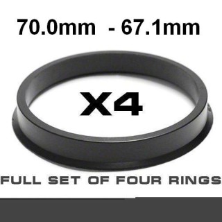 Wheel hub centring ring ⌀70.0mm ->⌀67.1mm