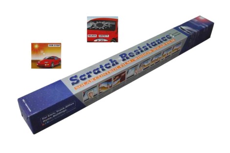 Window film SCRATCH RESISTANT DARK BLACK (~70%), 3m X 0.5m 