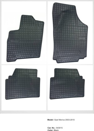 Rubber floor mat  set  Opel Meriva A (2003-2010)/Zafira A (1999-2005) / Zafira B (2005-2011)