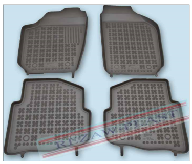 Rubber floor mat set  Skoda Fabia 1999-2007)/ VW Polo (1994-2009) with edges