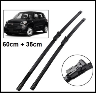 Front frameless wiperblade set by OXIMO for Ford/FIAT, 60+35cm