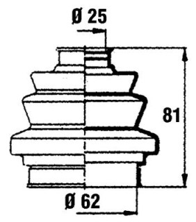 Outer CV joint boot