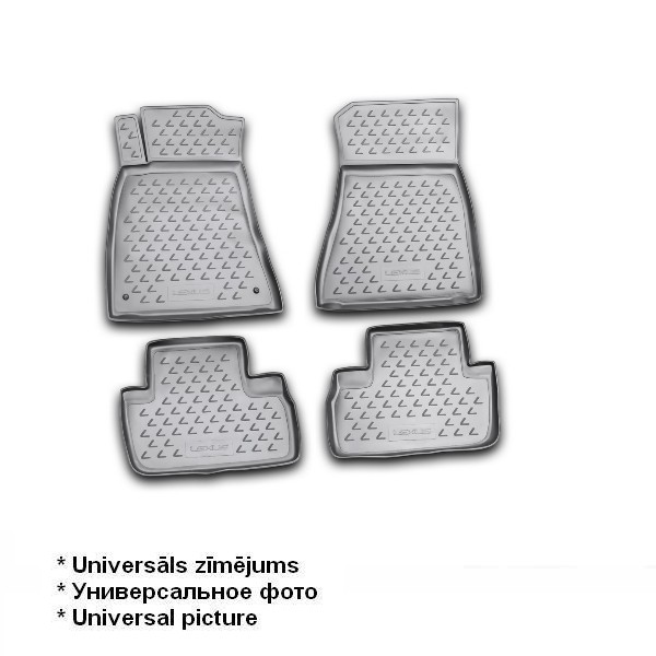 Rubber floor mats set for Lexus GS350 (2012-), with edges