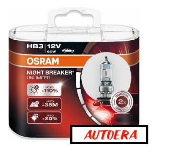 OSRAM HB3 60W NIght Breaker Unlimited +(110%), 12V