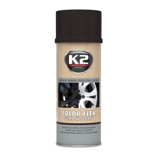 Black Matt color rubber-type paint - K2 COLOR FLEX, 400ml.