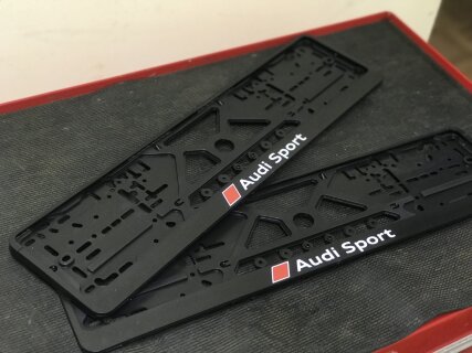 2PCS x  Number Plate Surround Holder - AUDI Sport