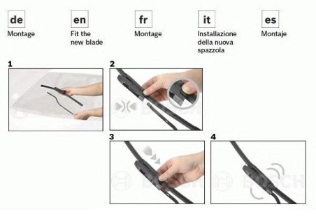 Front wiperblades set by - BOSCH AEROTWIN, 75cm+65cm
