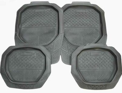 Universal floor mat set, grey color