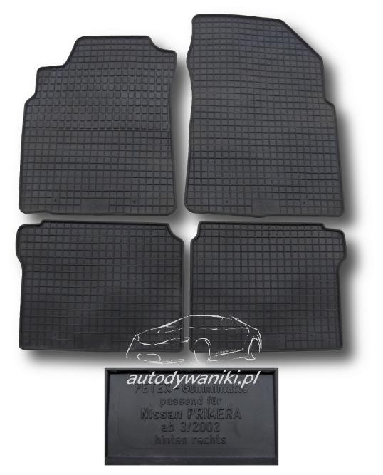 Rubber floor mats set Nissan Primera P12 (2001-2007) 