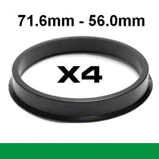 Wheel hub centring ring /⌀71.6mm ->⌀56.0mm
