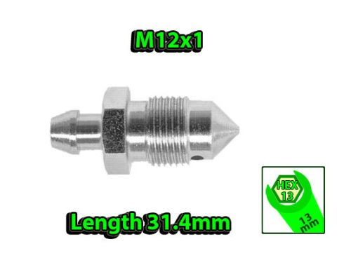 BLEEDER NIPPLE SCREW (BRAKE CALIPER DRUM OR CLUTCH)