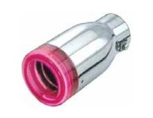 Muffler blowpipe end with LED lights, red