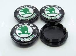 Discs inserts/caps set SKODA, 4x d-56mm 