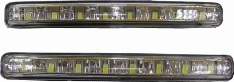 Daytime running lights 8X1W LED, E4/R87, white, 12V