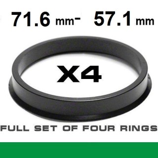 Wheel hub centring ring 71.6mm ->57.1mm