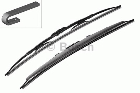 Wiperblade set BOSCH,  55+55cm (with spoiler)