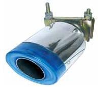 Muffler blowpipe end with LED lights, blue