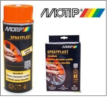 Orange rubber-type paint Motip Plasti Dip, 400ml. 