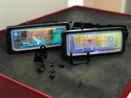 Fog light set, universal (rainbow color fog lamp glass)