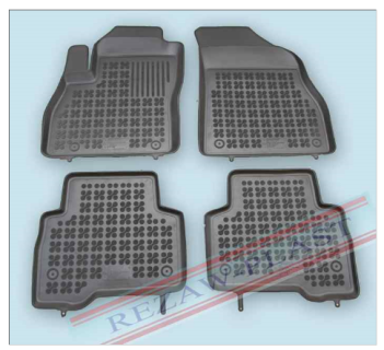 Rubber floor mat  set  Peugeot Tepee/Fiat Quobo (2007-) with edges
