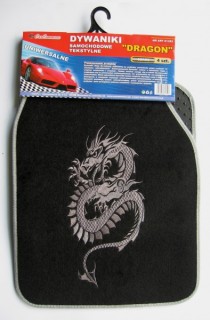 Universal floor mat set - Dragon, grey