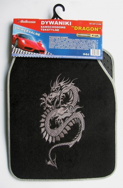 Universal floor mat set - Dragon, grey