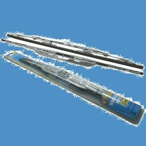 Chrome wiperblade set with spoiler, 56+56cm