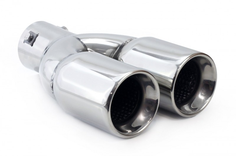 Double exhaust tail end 