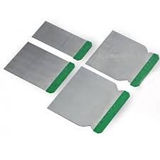 Set of metal putty knifes, 4pcs