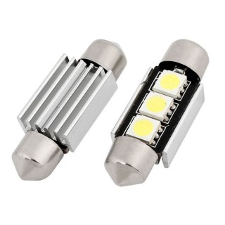 Plate number bulb set C5W 3LED (Error Free), 12V