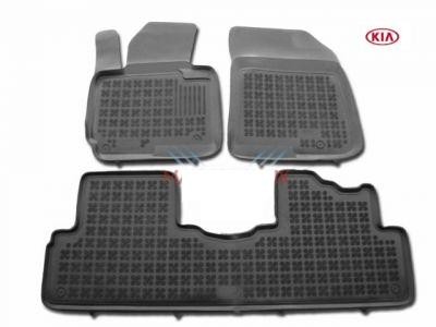Rubber floor mat set Kia Carens (2013-) with edges