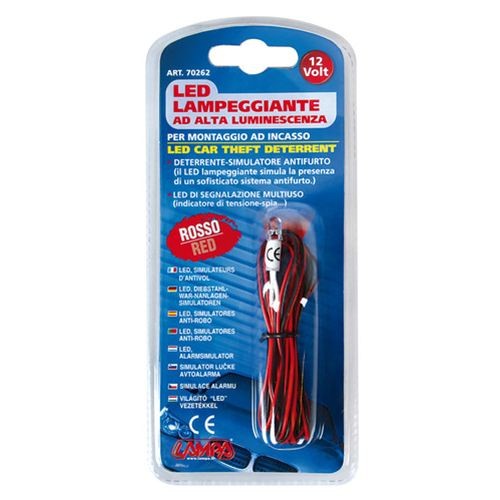 Theft deterrent flashing led light, 12V
