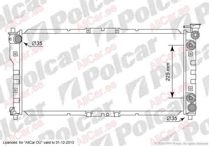 Engine radiator Mazda 626 (1992-1997); 626 (1997-2001)